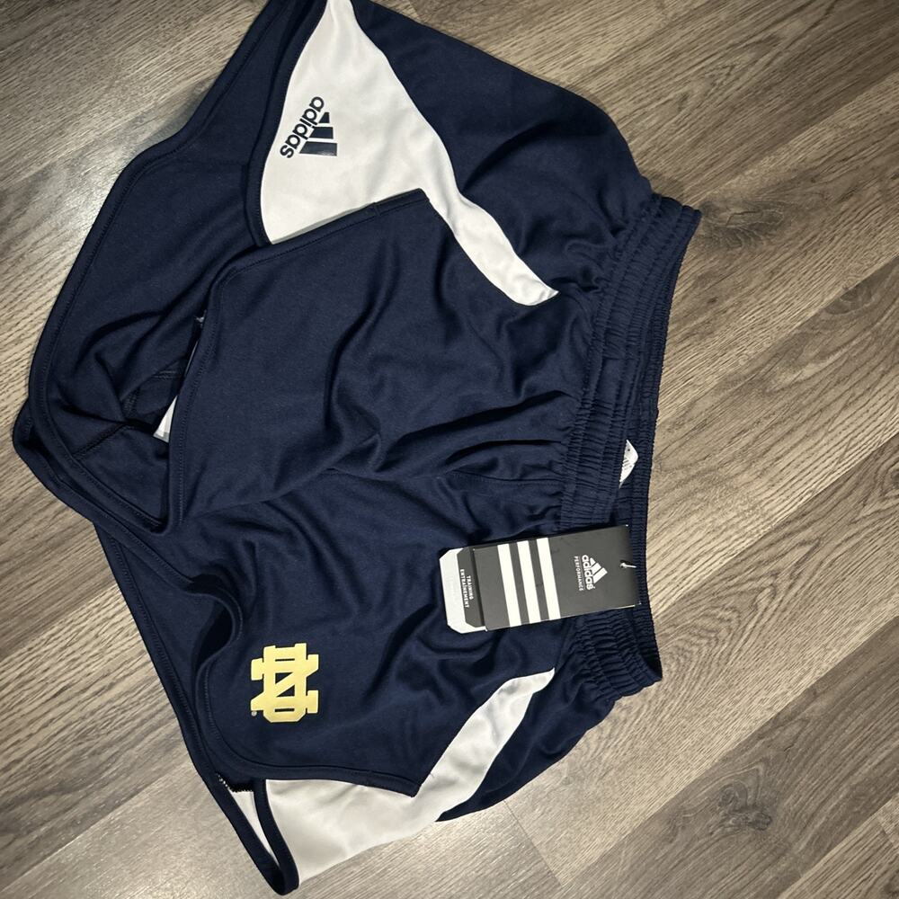 New With Tags Adidas Womens Size Small Notre Dame ClimaLite Shorts